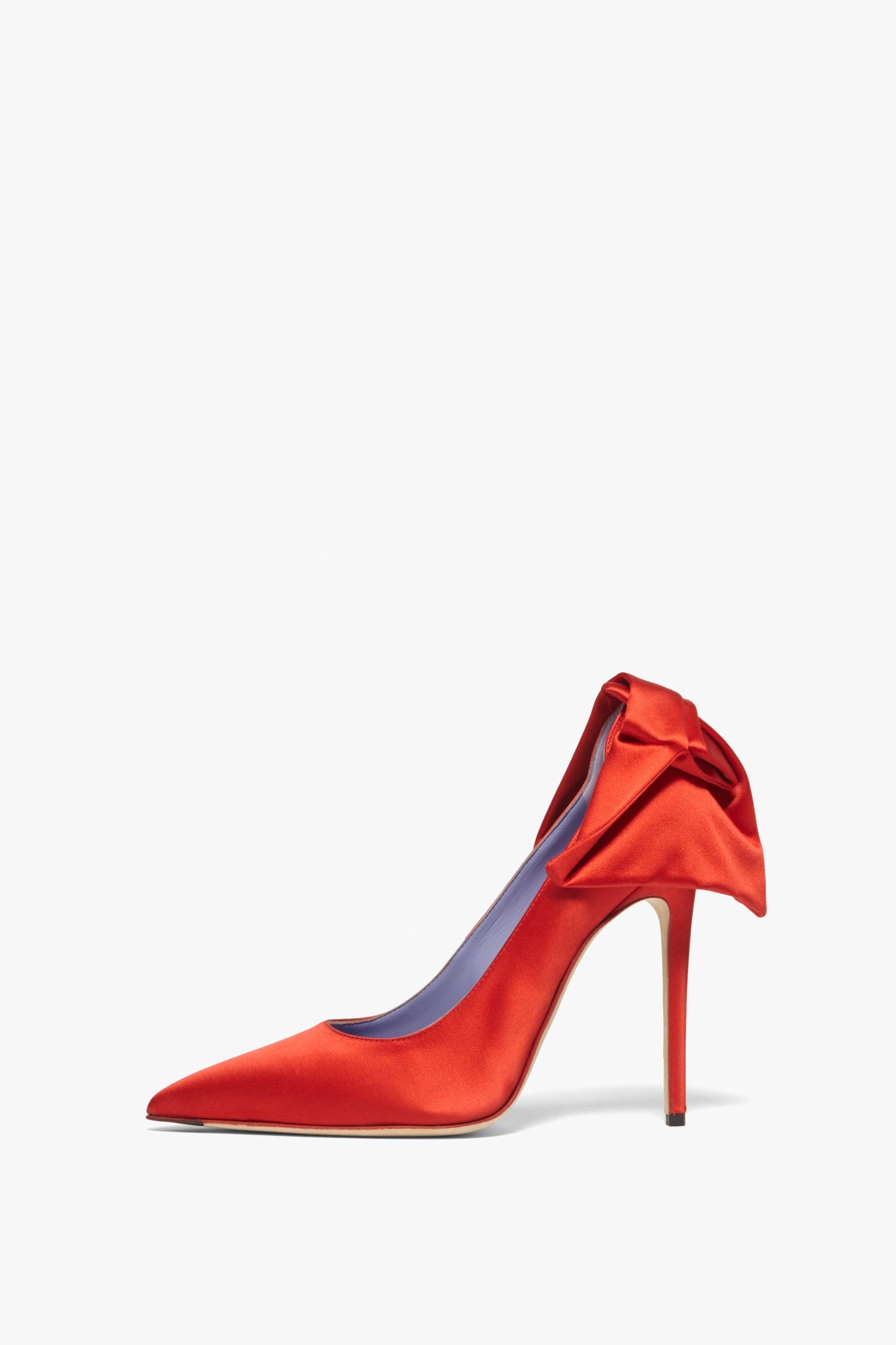 Bella 115MM Satin Pumps In Red