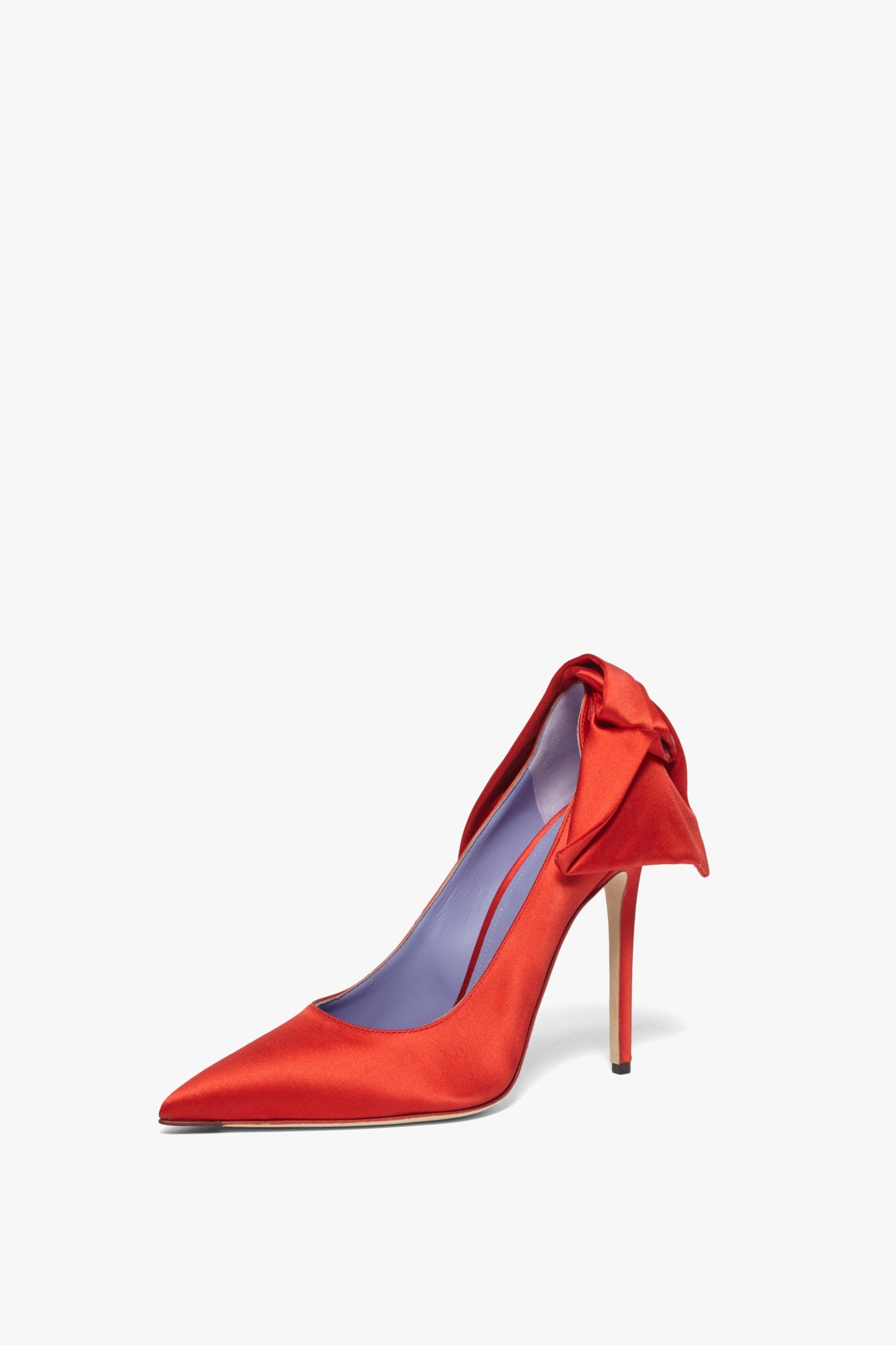 Bella 115MM Satin Pumps In Red