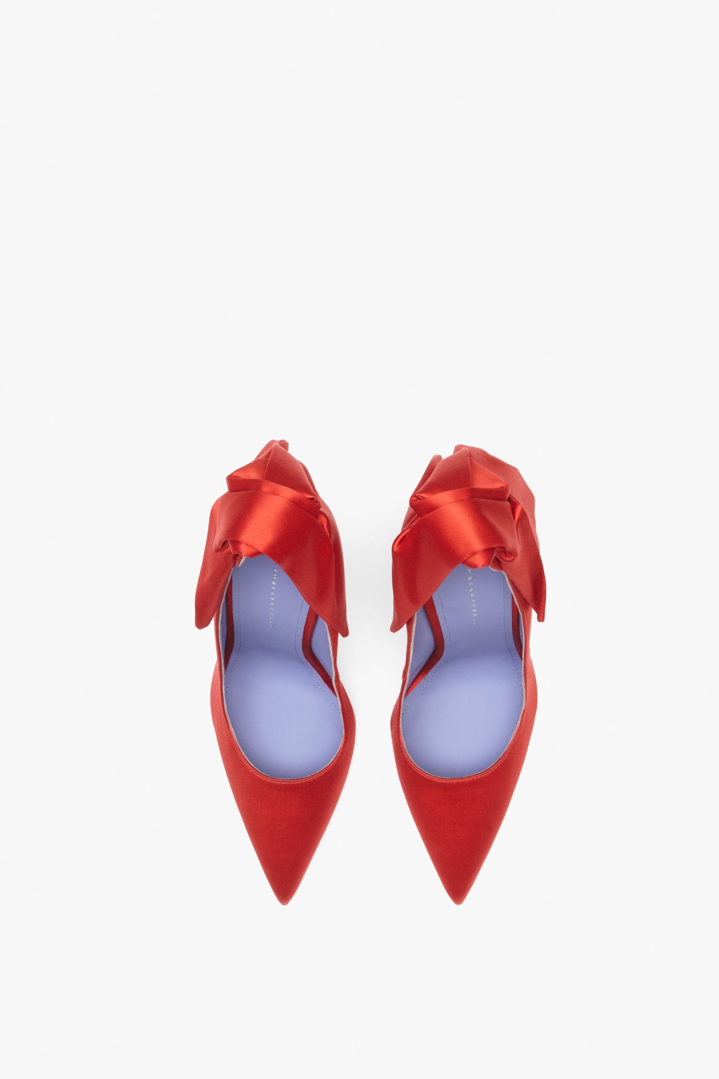 Bella 115MM Satin Pumps In Red