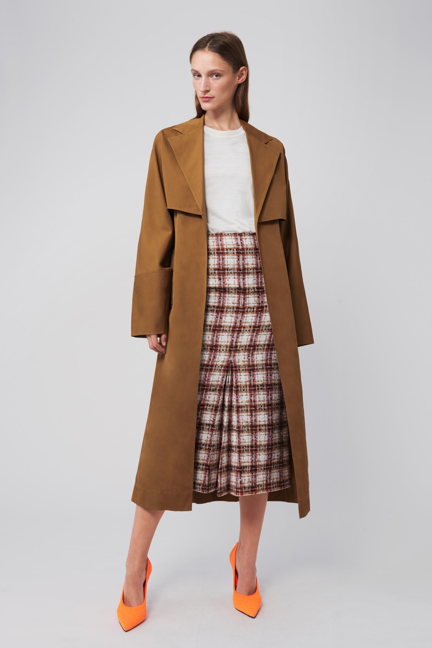 Lightweight Trench Coat in Mustard Yellow