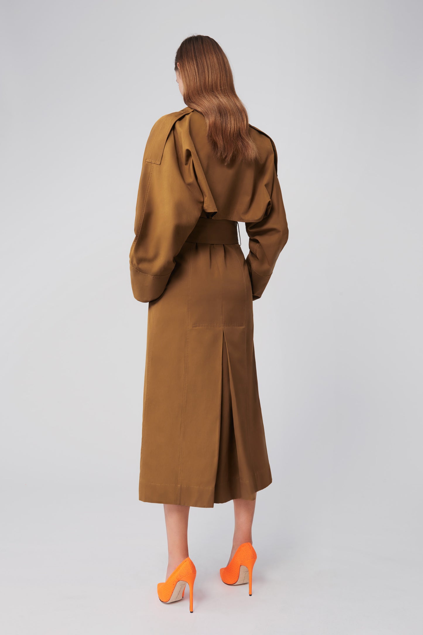 Lightweight Trench Coat in Mustard Yellow