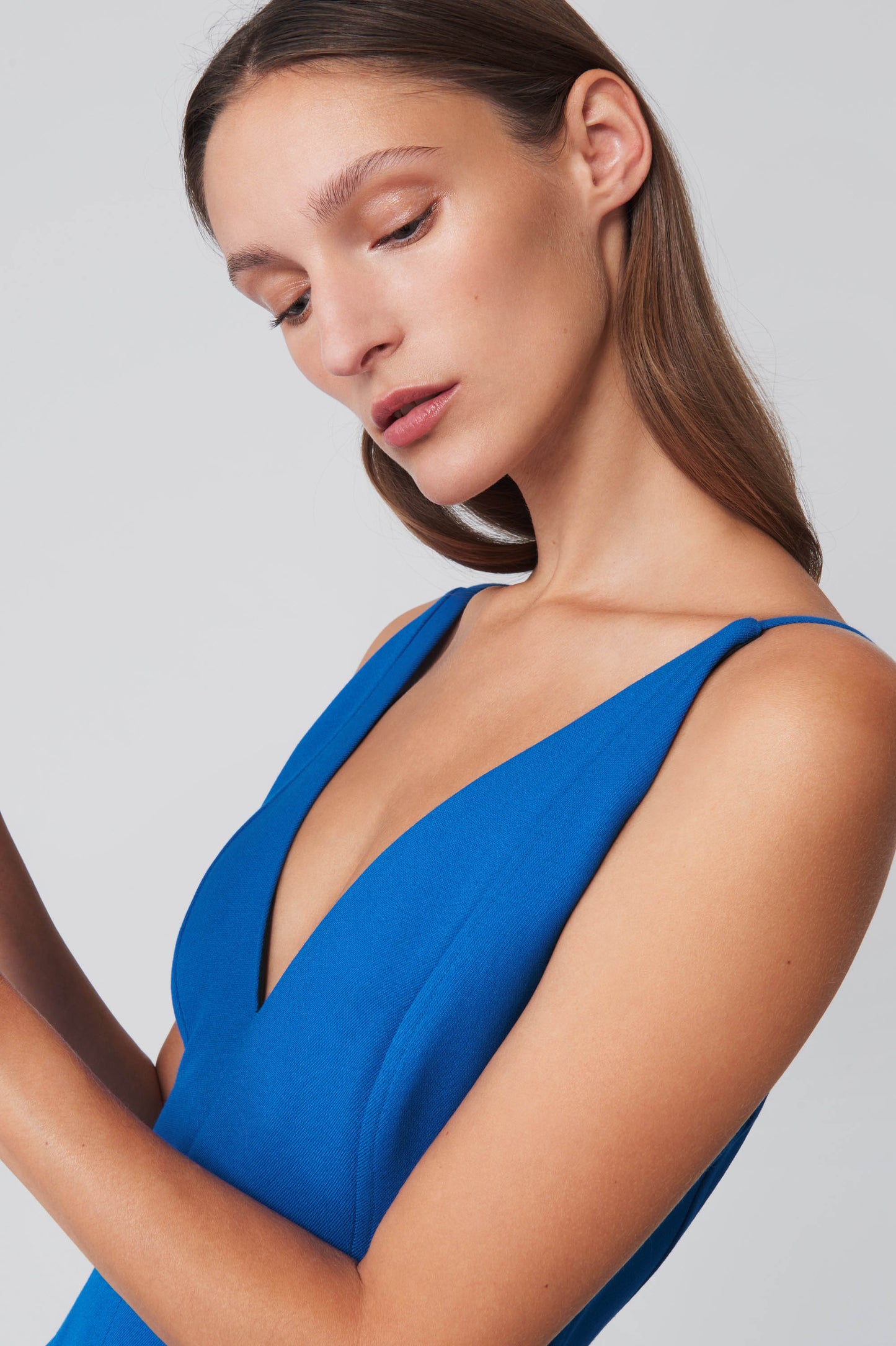 Cami Flare Midi Dress in Cobalt Blue