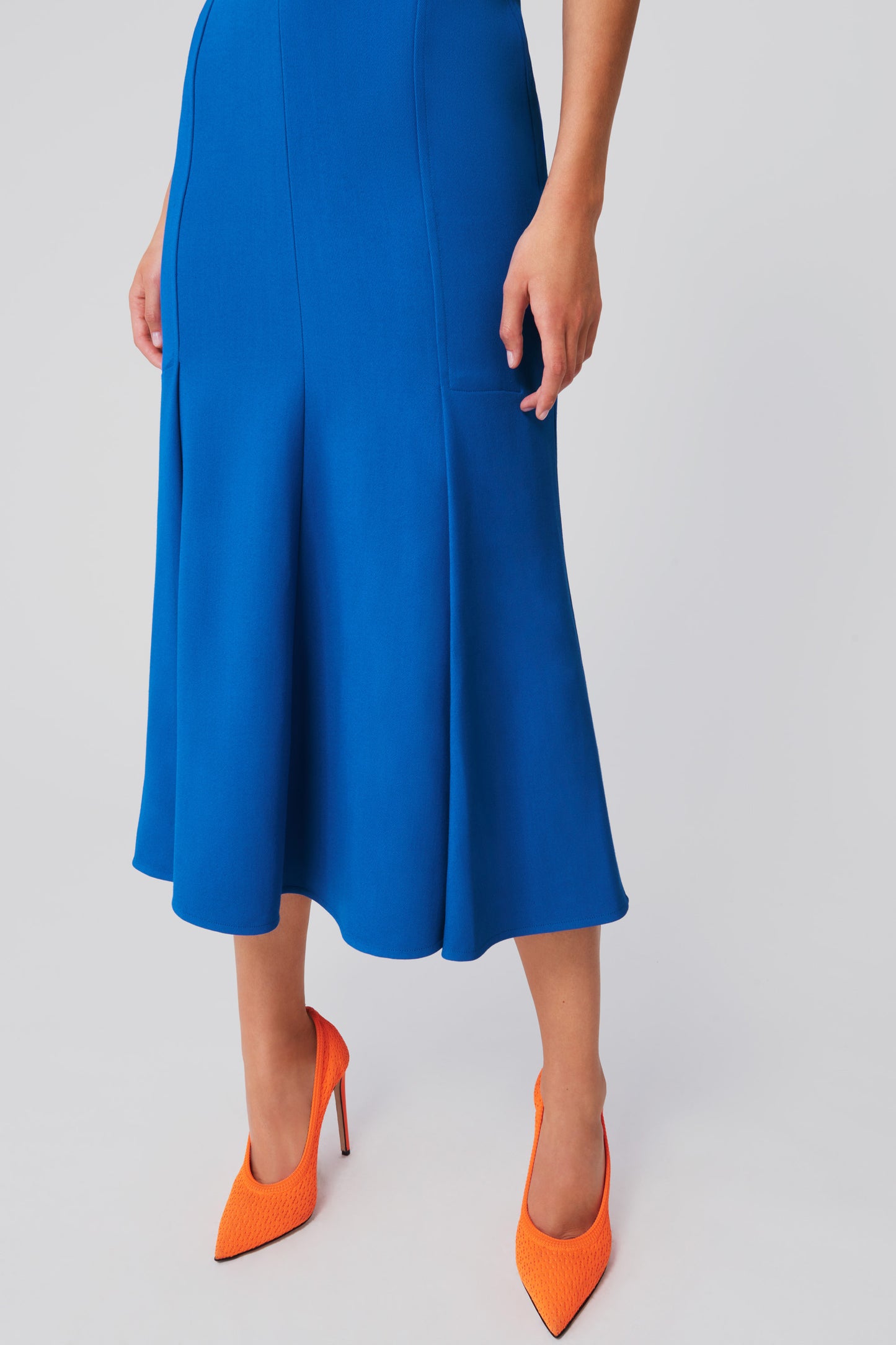 Cami Flare Midi Dress in Cobalt Blue