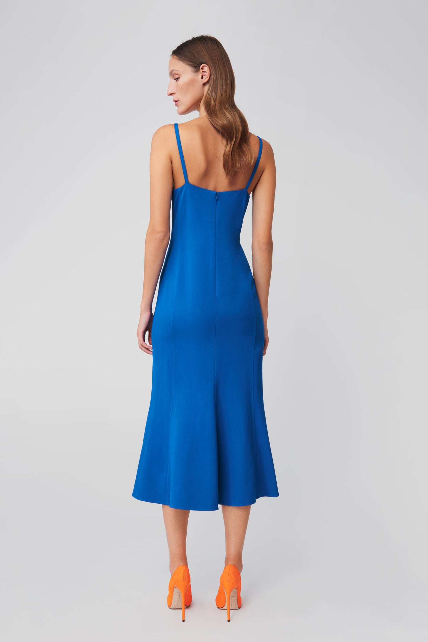 Cami Flare Midi Dress in Cobalt Blue