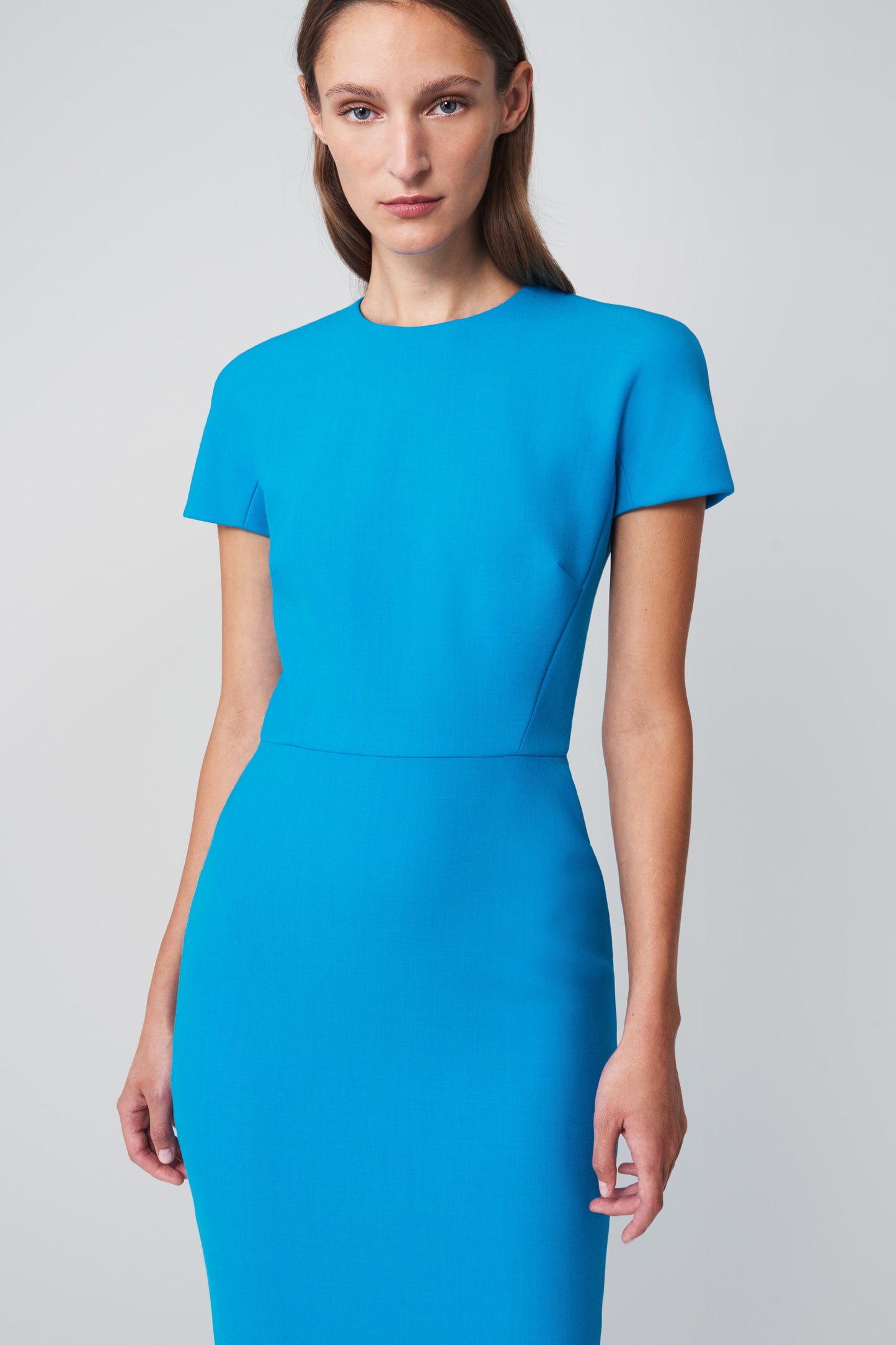 T-Shirt Fitted Dress in Turquoise