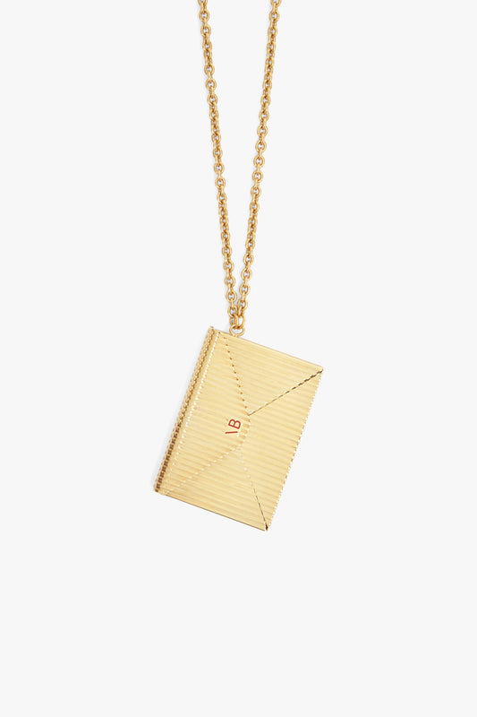 Envelope Necklace In Gold