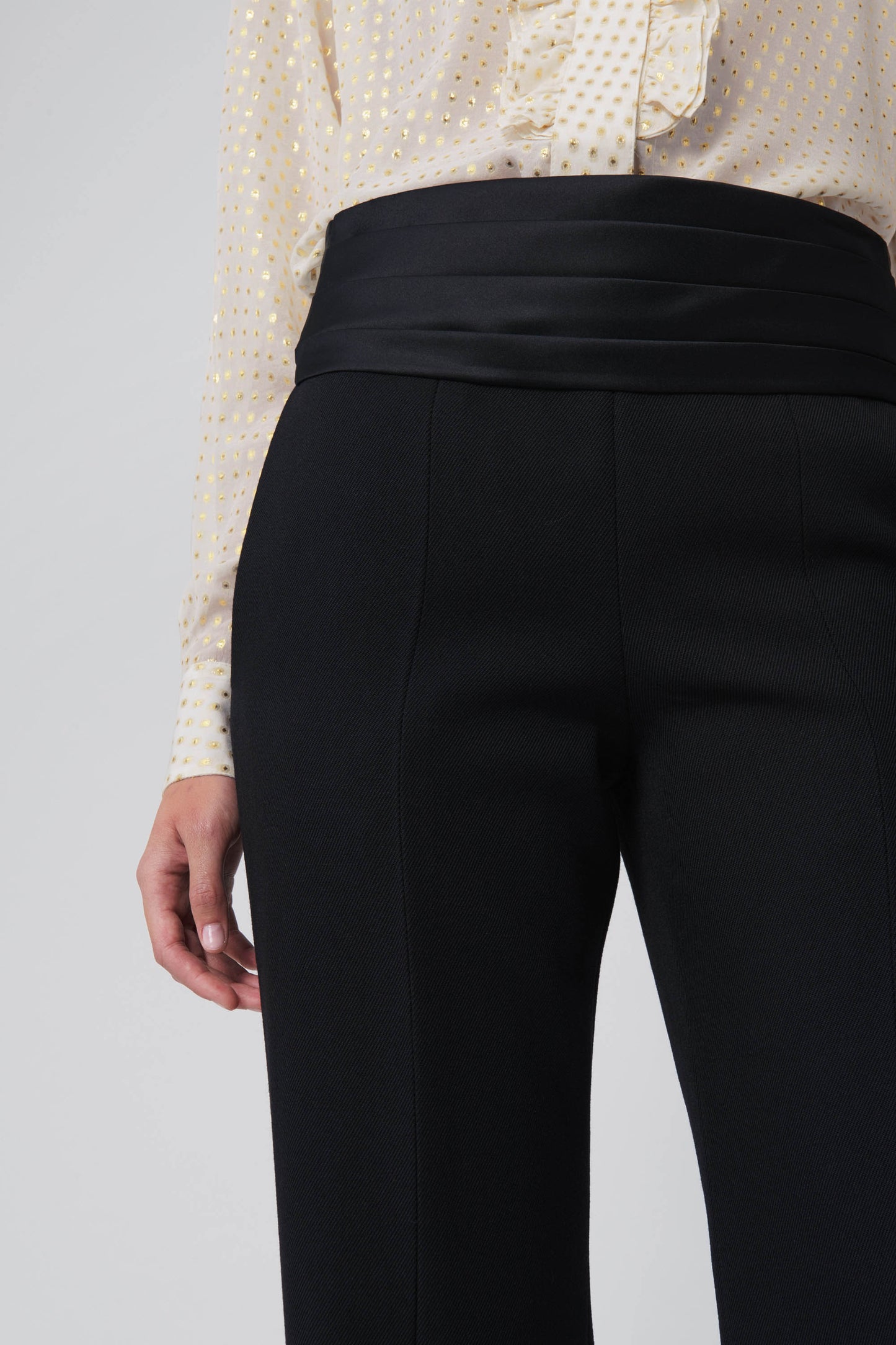 Cummerbund Tuxedo Trousers In Black