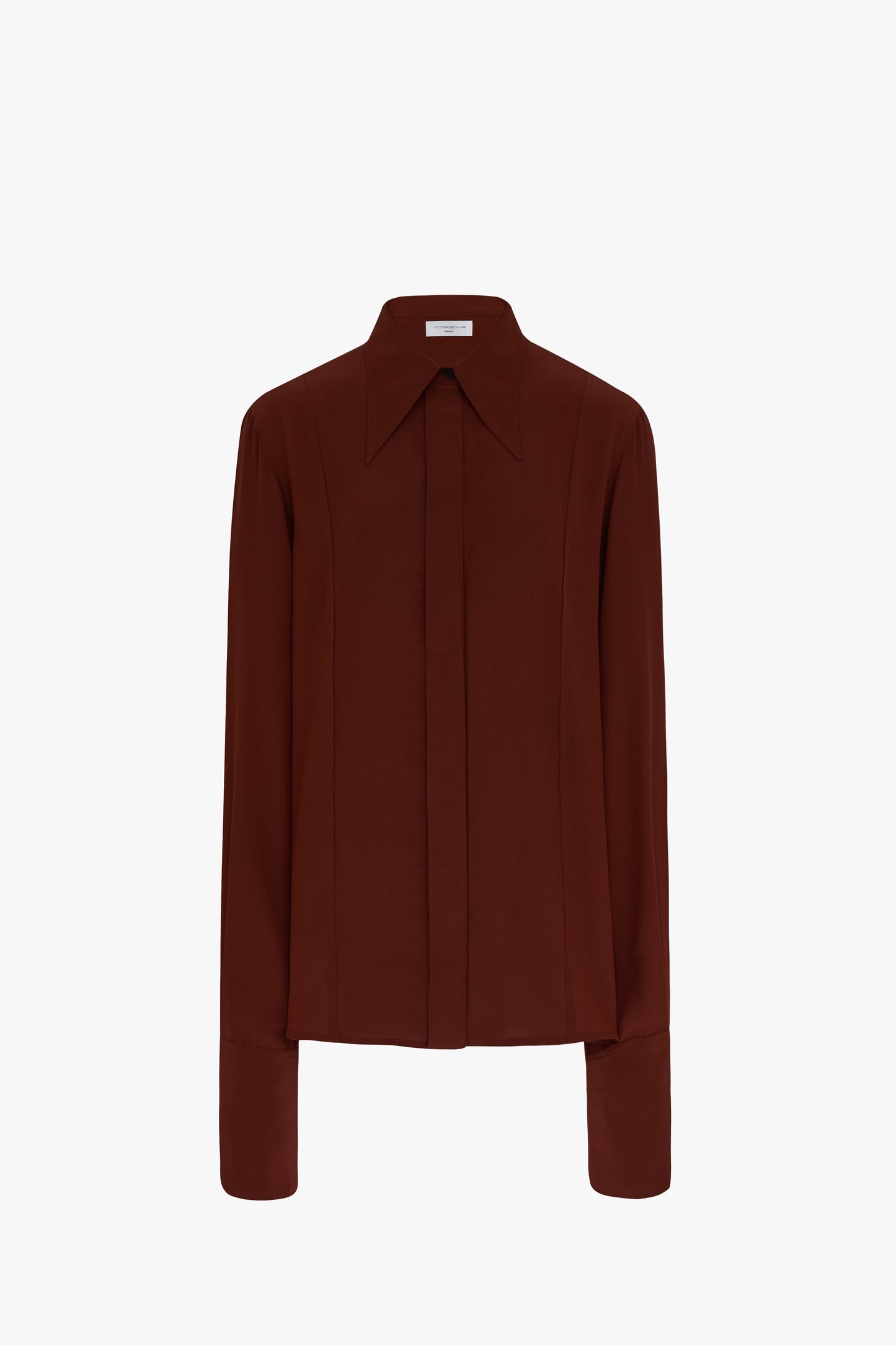70s Collar Shirt in Chestnut Brown