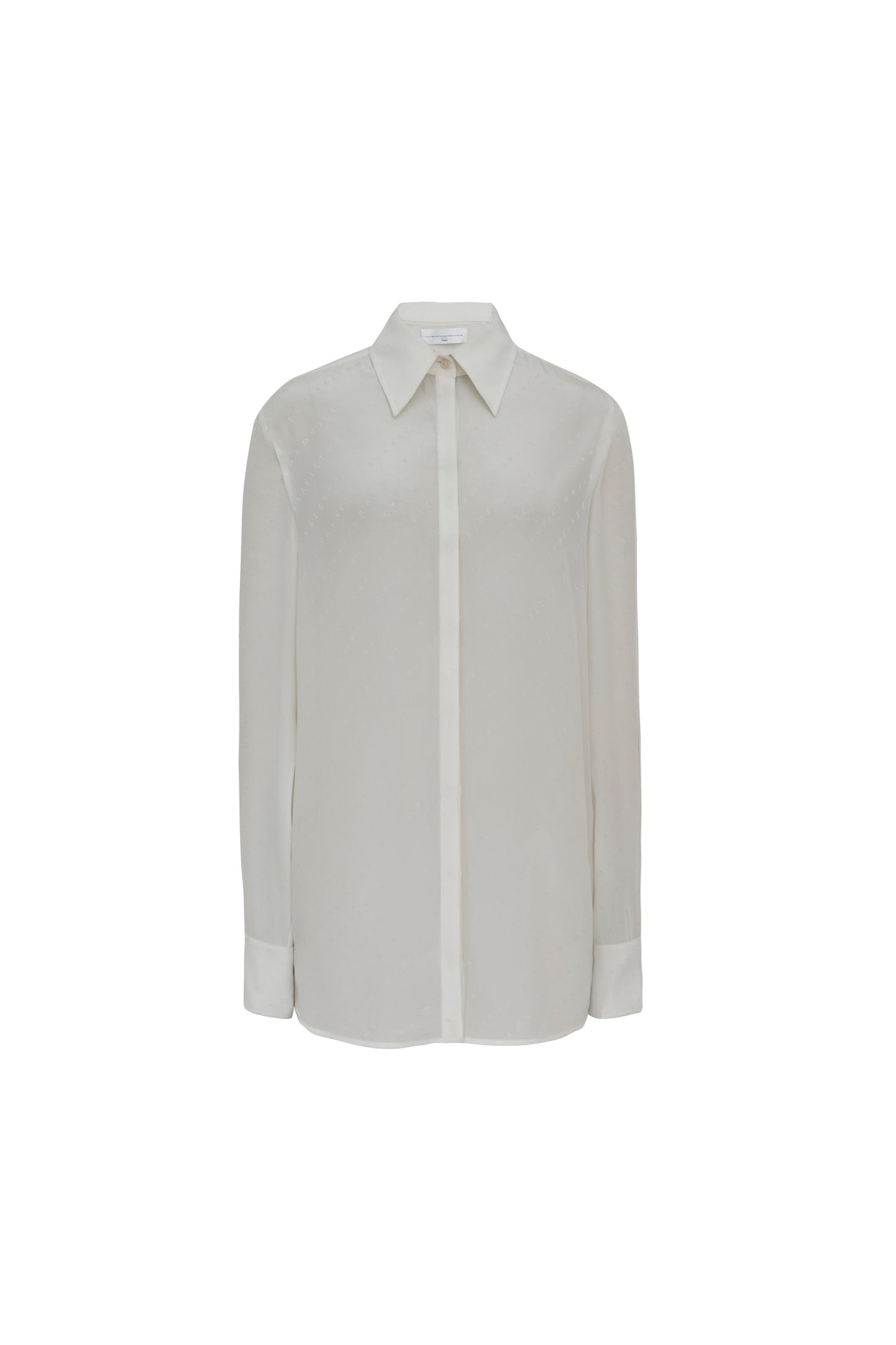 Split Sleeve Logo Shirt in White